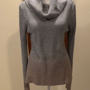 White House Black Market Shimmering Gray Sweater - size Small